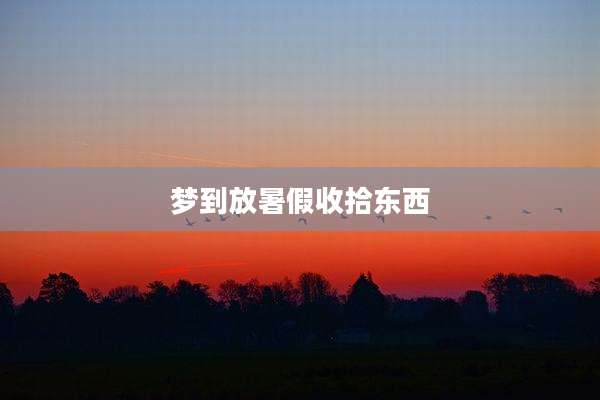 梦到放暑假收拾东西
