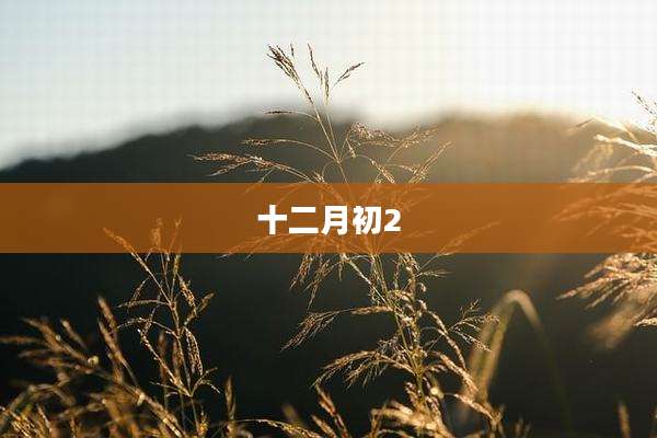十二月初2