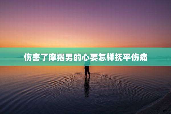 伤害了摩羯男的心要怎样抚平伤痛