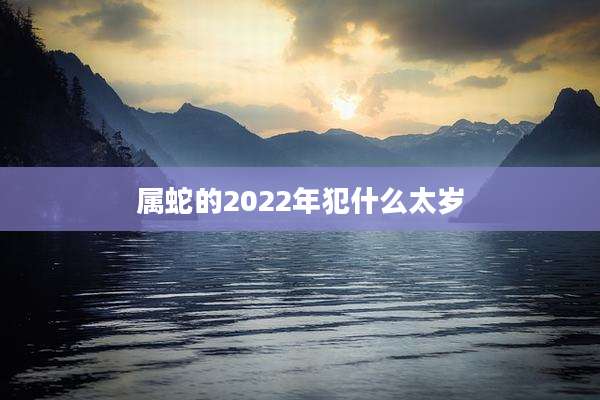 属蛇的2022年犯什么太岁