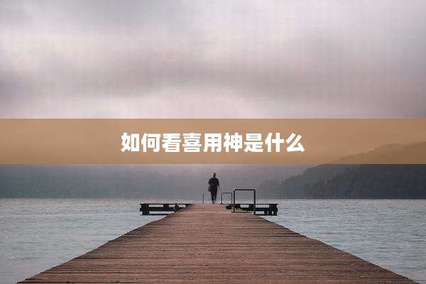 如何看喜用神是什么