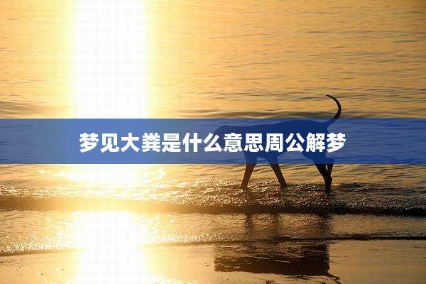 梦见大粪是什么意思周公解梦