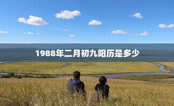 1988年二月初九阳历是多少