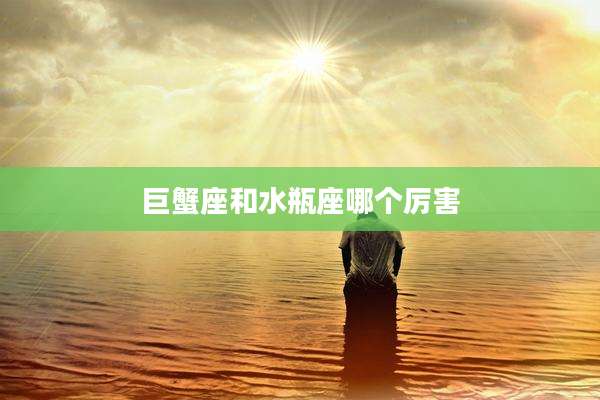 巨蟹座和水瓶座哪个厉害