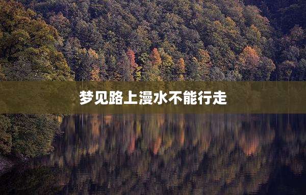 梦见路上漫水不能行走