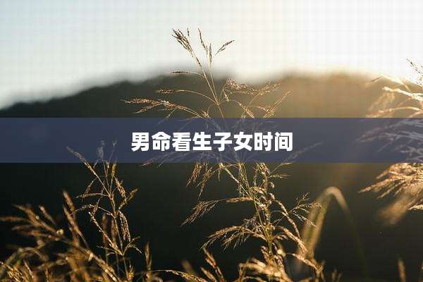 男命看生子女时间