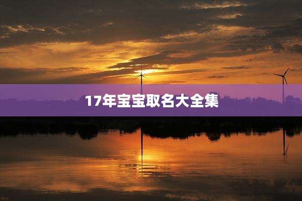 17年宝宝取名大全集