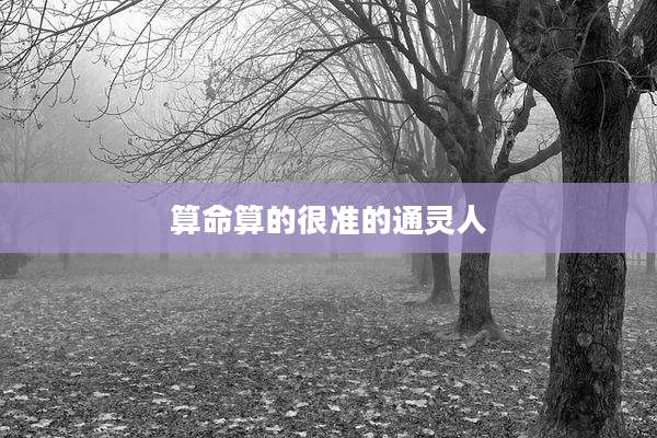 算命算的很准的通灵人