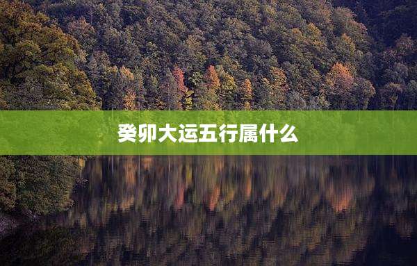 癸卯大运五行属什么