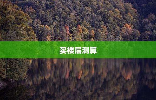 买楼层测算