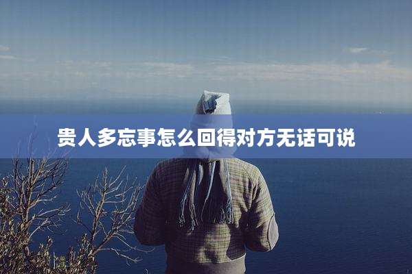 贵人多忘事怎么回得对方无话可说