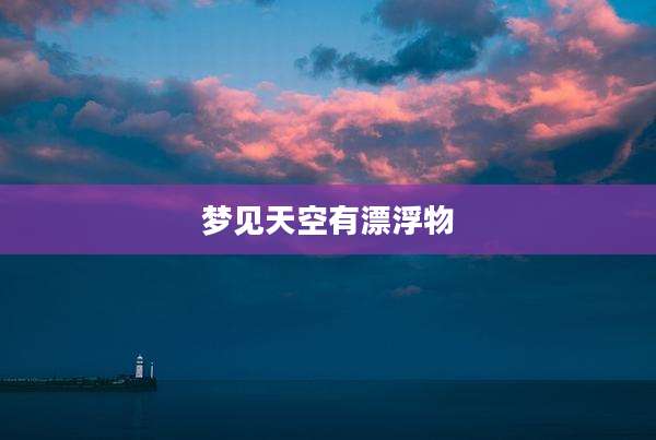 梦见天空有漂浮物
