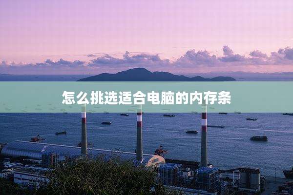 怎么挑选适合电脑的内存条