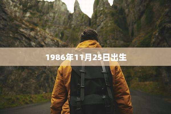 1986年11月25日出生
