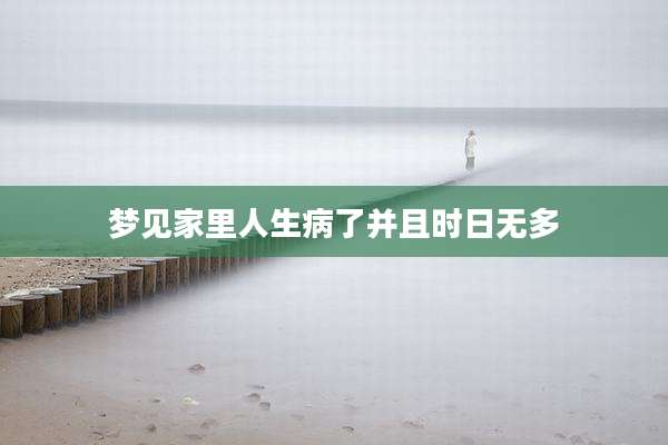 梦见家里人生病了并且时日无多