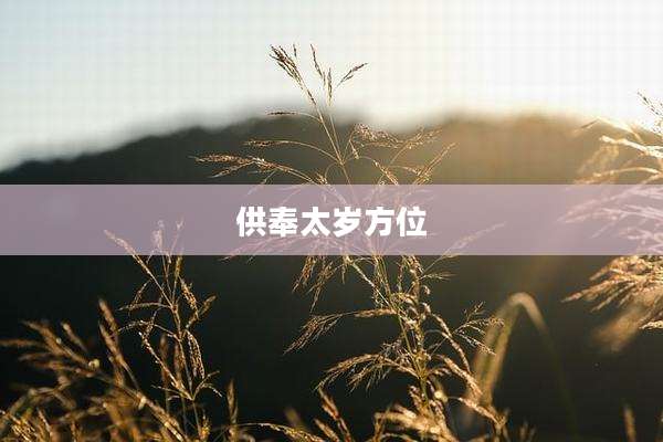 供奉太岁方位