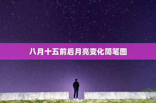 八月十五前后月亮变化简笔图