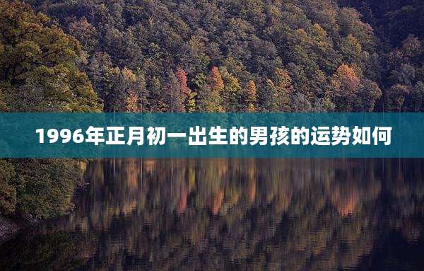 1996年正月初一出生的男孩的运势如何