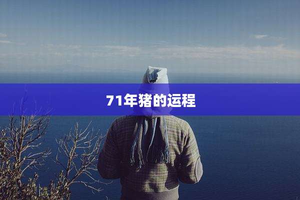 71年猪的运程