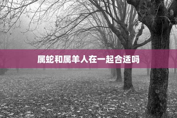 属蛇和属羊人在一起合适吗