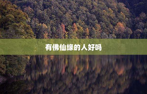 有佛仙缘的人好吗