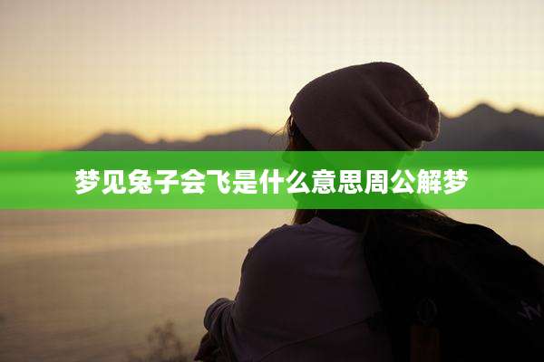 梦见兔子会飞是什么意思周公解梦