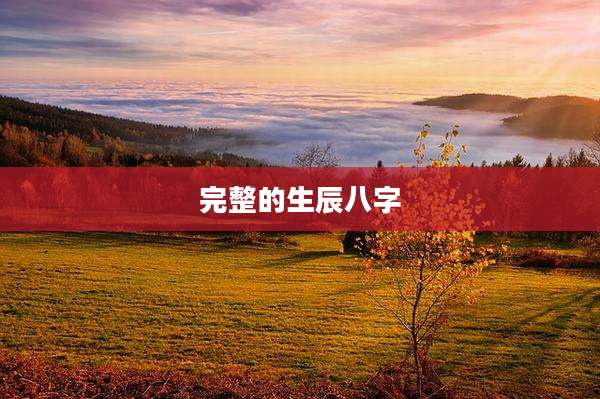 完整的生辰八字