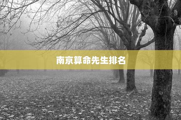 南京算命先生排名