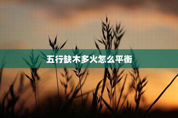 五行缺木多火怎么平衡
