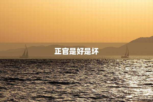 正官是好是坏