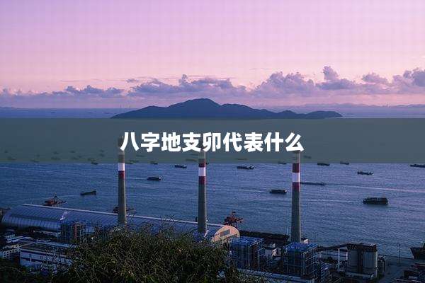 八字地支卯代表什么