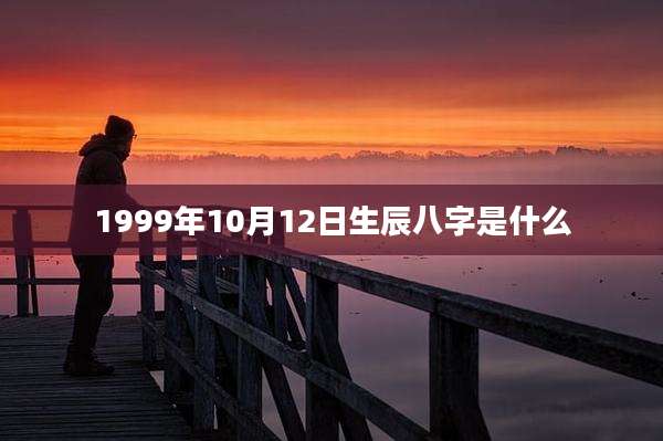 1999年10月12日生辰八字是什么
