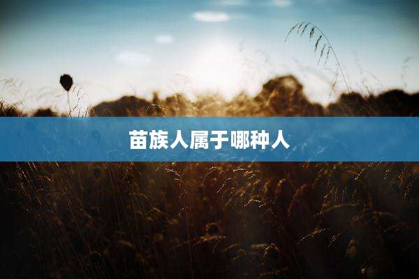 苗族人属于哪种人