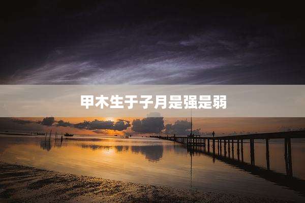 甲木生于子月是强是弱