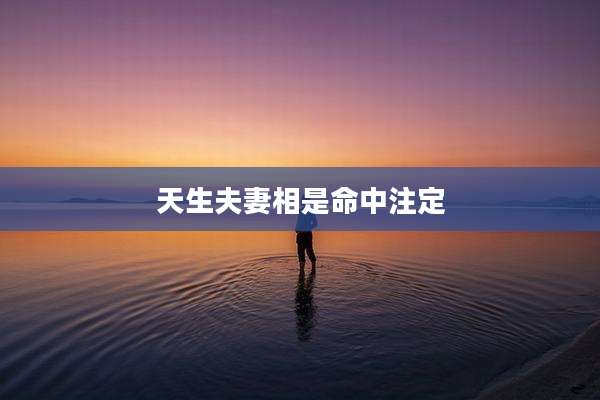 天生夫妻相是命中注定