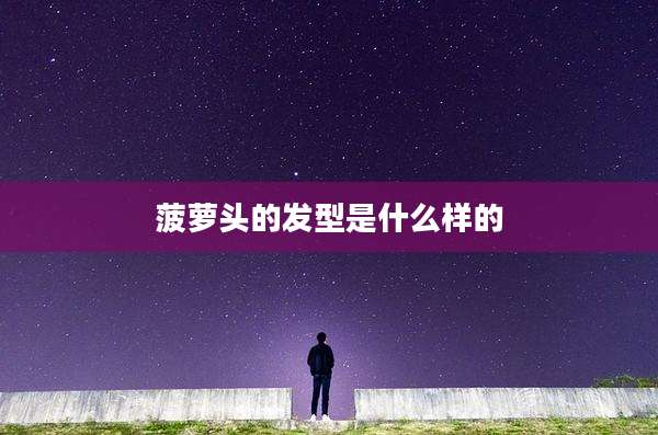 菠萝头的发型是什么样的