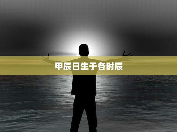 甲辰日生于各时辰