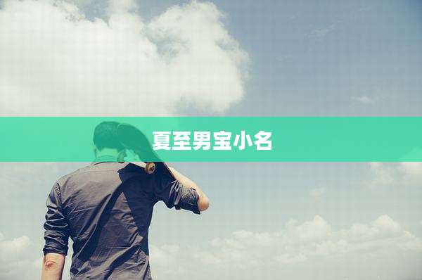 夏至男宝小名