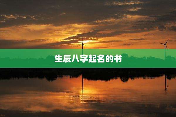 生辰八字起名的书