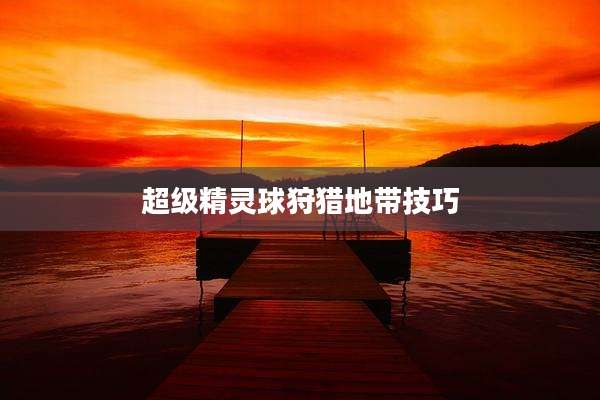 超级精灵球狩猎地带技巧
