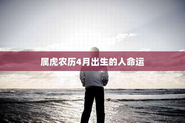 属虎农历4月出生的人命运