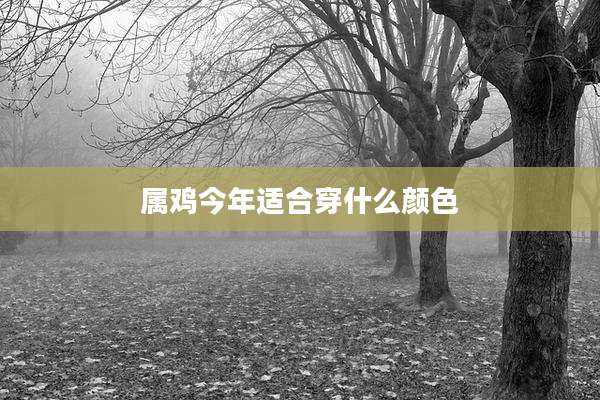属鸡今年适合穿什么颜色