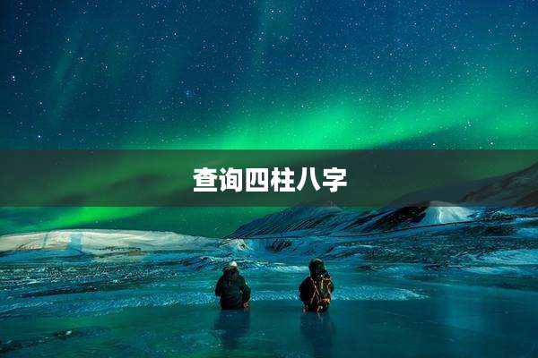 查询四柱八字