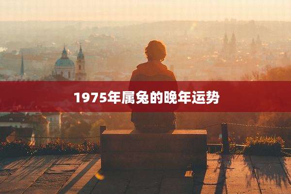 1975年属兔的晚年运势