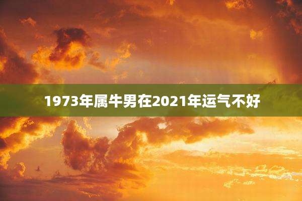 1973年属牛男在2021年运气不好