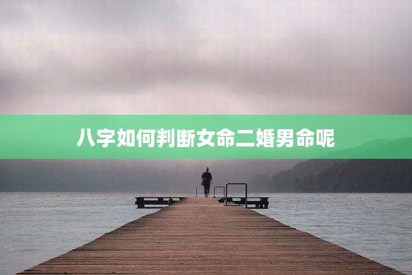 八字如何判断女命二婚男命呢