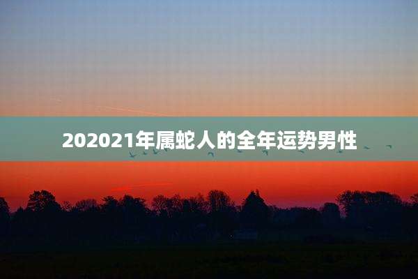 202021年属蛇人的全年运势男性