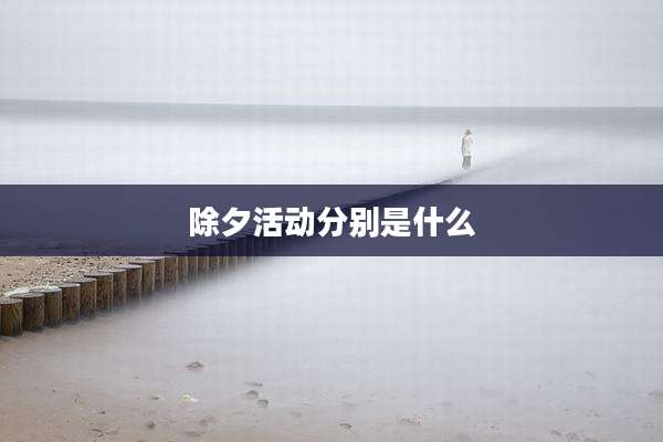 除夕活动分别是什么