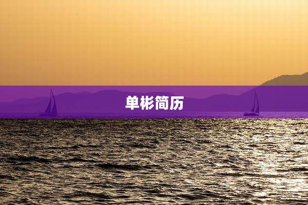 单彬简历