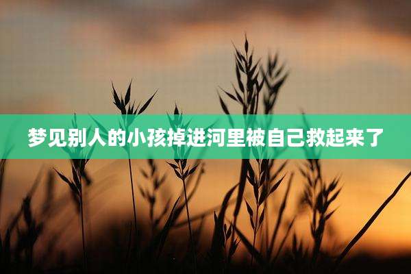 梦见别人的小孩掉进河里被自己救起来了